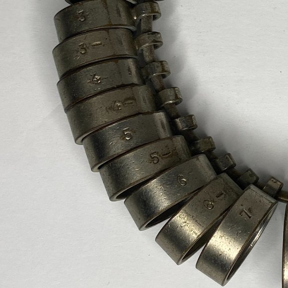 Vintage Metal Finger Gauge Set Ring Sizer Tool Made in West Germany - Picture 3 of 3